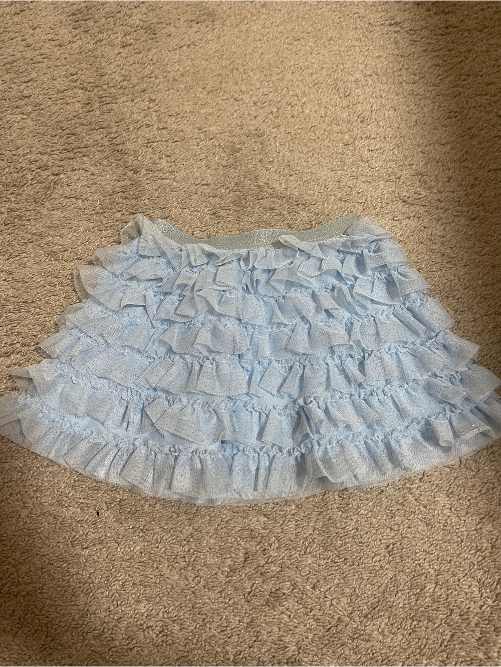 H&M Light Blue Ruffle Tiered Girl Skirt